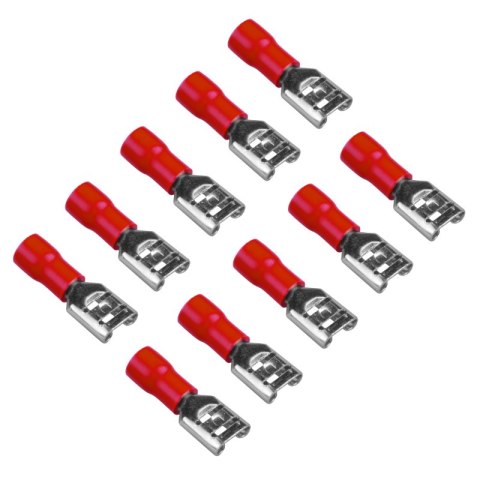 Konektor izolowany cylindryczny, 1 mm2, czerwony, 10 szt.