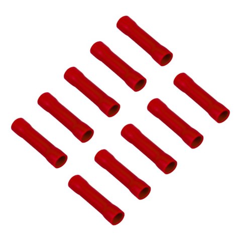 Konektor izolowany cylindryczny, 1 mm2, czerwony, 10 szt.