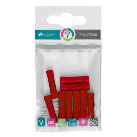 Konektor izolowany cylindryczny, 1 mm2, czerwony, 10 szt.