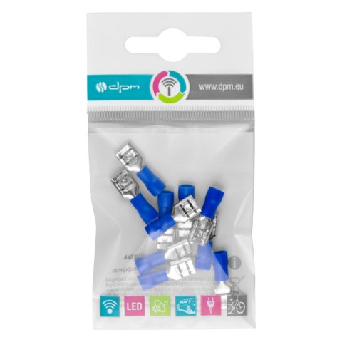 Konektor izolowany cylindryczny, 2,5 mm2, niebieski, 10 szt.