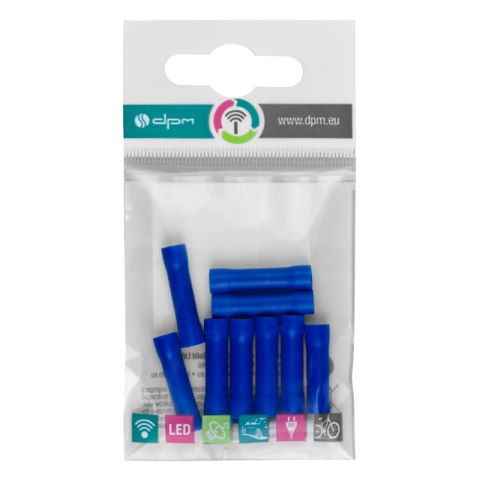 Konektor izolowany cylindryczny, 2,5 mm2, niebieski, 10 szt.