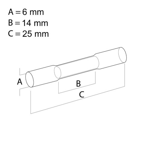 Konektor izolowany cylindryczny, 6 mm2, żółty, 10 szt.