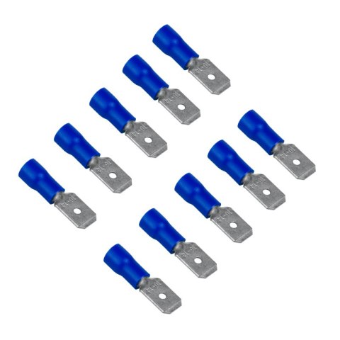 Konektor izolowany płaski, 2,5 mm2, niebieski, 10 szt.