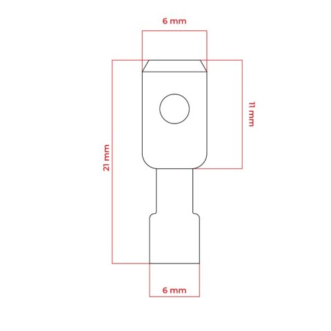 Konektor izolowany płaski, 2,5 mm2, niebieski, 10 szt.
