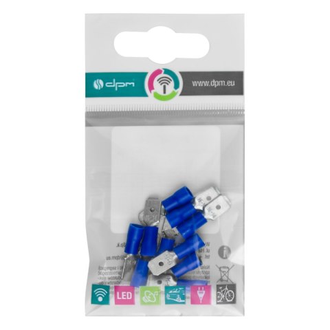 Konektor izolowany płaski, 2,5 mm2, niebieski, 10 szt.