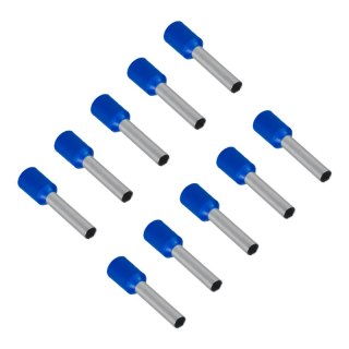 Konektor izolowany tulejka miedziana 8 mm, 0,75 mm2, niebieski, 10 szt.