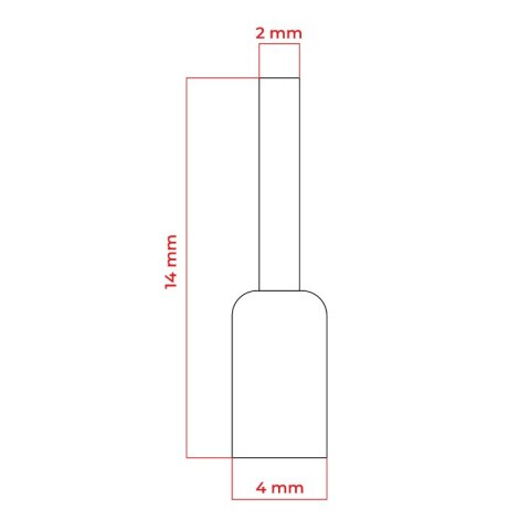 Konektor izolowany tulejka miedziana 8 mm, 1,5 mm2, czarny, 10 szt.
