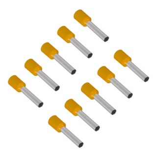Konektor izolowany tulejka miedziana 8 mm, 4 mm2, pomarańczowy, 10 szt.