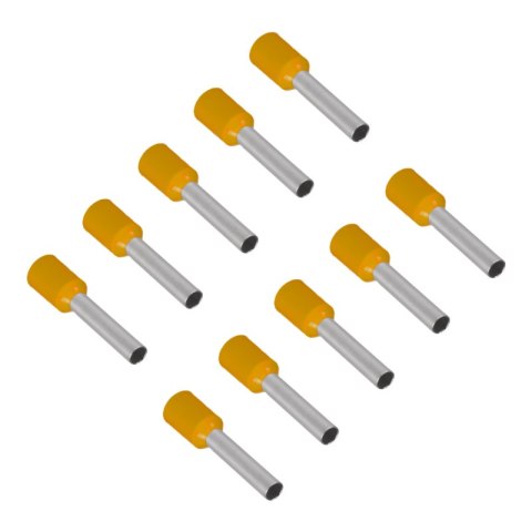 Konektor izolowany tulejka miedziana 8 mm, 4 mm2, pomarańczowy, 10 szt.