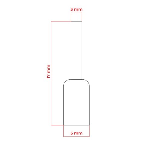 Konektor izolowany tulejka miedziana 8 mm, 4 mm2, pomarańczowy, 10 szt.
