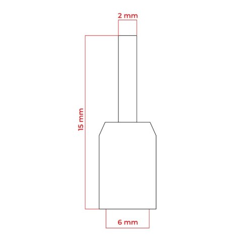 Konektor podwójnie izolowany tulejka miedziana 8 mm, 0,75 mm2, niebieski, 10 szt.