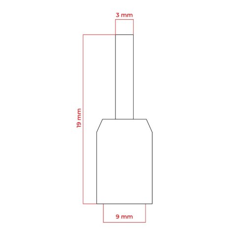 Konektor podwójnie izolowany tulejka miedziana 8 mm, 2,5 mm2, szary, 10 szt.