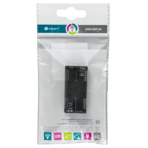 Koszyk na baterie, płaski, 2 x AAA