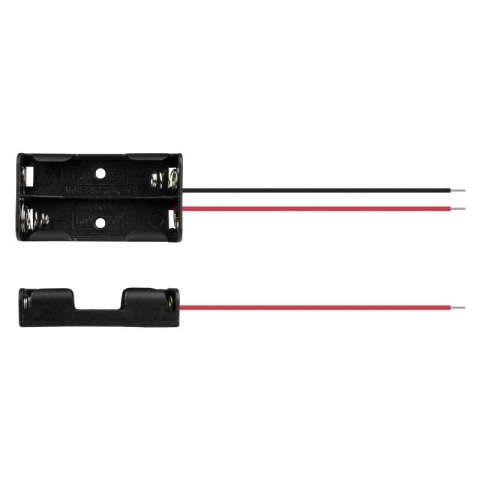 Koszyk na baterie, płaski, 2 x AA