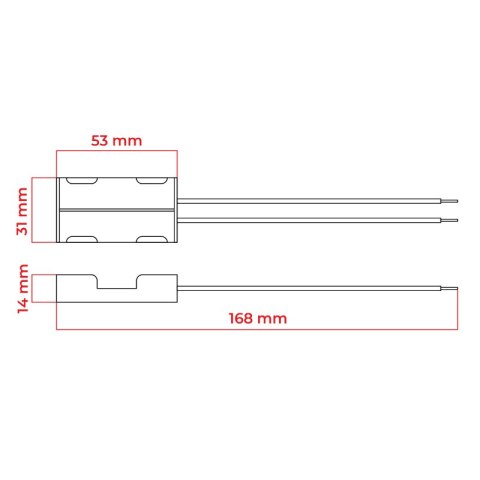 Koszyk na baterie, płaski, 2 x AA