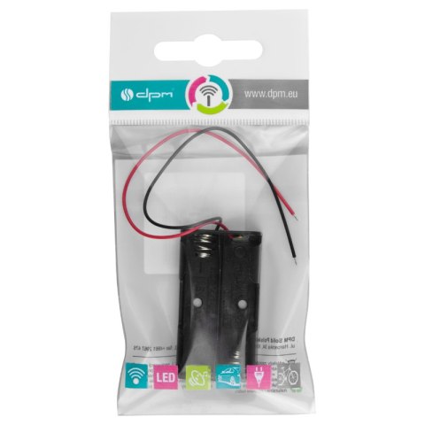 Koszyk na baterie, płaski, 2 x AA