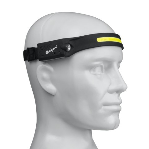 Lampa czołowa COB/XPE, ładowalna, 400 lm, 1200 mAh