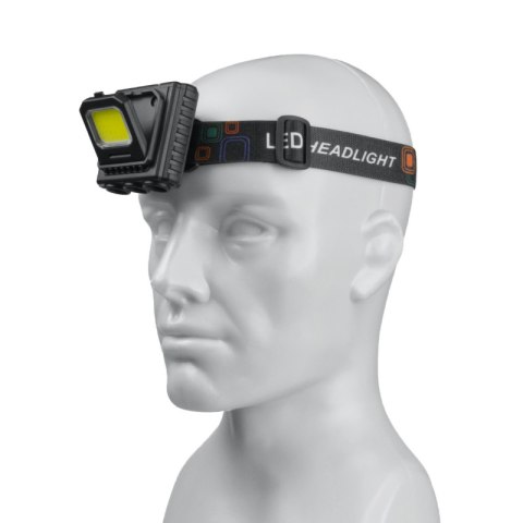 Lampa czołowa LED/COB, ładowalna, 130 lm DPM