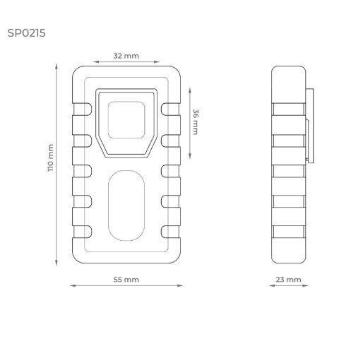 Lampa robocza COB, 110 lm, 3 x AAA DPM