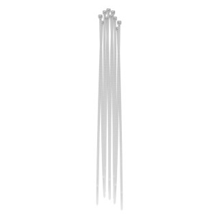 Opaski zaciskowe, 4,8 x 450 mm, 25 szt., białe