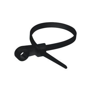 Opaski zaciskowe z otworem na śrubę 3,6 x 145 mm, 25 szt., czarne
