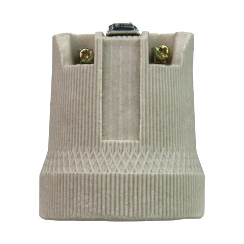 Oprawka E27 z blaszką, ceramiczna, typ 426, biała