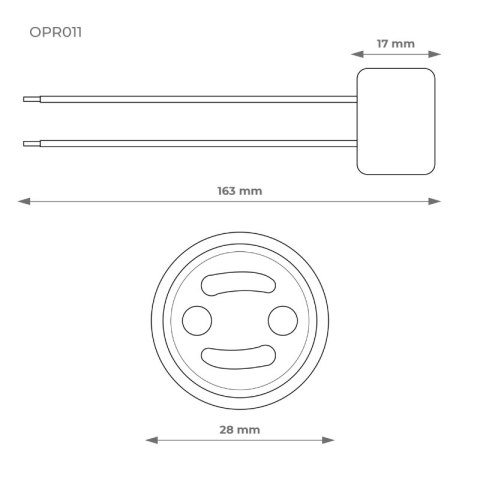 Oprawka GU10 z kablem DPM