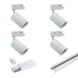 Oświetlenie szynowe - zestaw 4 x GU10, biały, X-LINE DPM