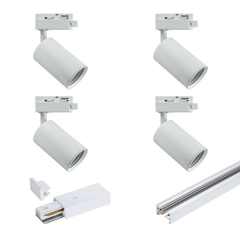 Oświetlenie szynowe - zestaw 4 x GU10, biały, X-LINE DPM