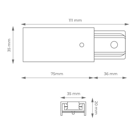 Oświetlenie szynowe - zestaw 4 x GU10, złoty, X-LINE DPM