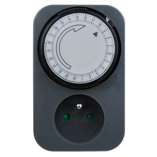 Programator czasowy analogowy 24 h, szary