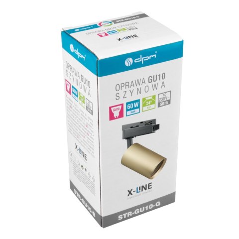 Reflektor szynowy GU10, złoty, X-LINE DPM