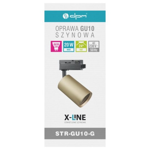 Reflektor szynowy GU10, złoty, X-LINE DPM