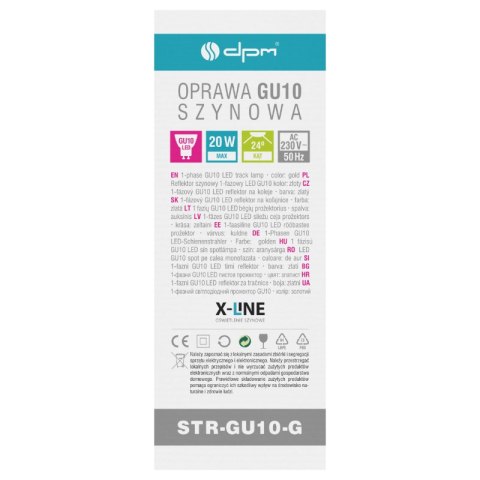 Reflektor szynowy GU10, złoty, X-LINE DPM