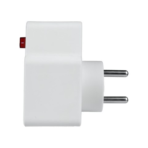 Rozgałęźnik elektryczny z włącznikiem, 2 gniazda z uziemieniem, 2 x USB, biało-szary DPM