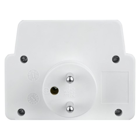 Rozgałęźnik elektryczny z włącznikiem, 2 gniazda z uziemieniem, 2 x USB, biało-szary DPM