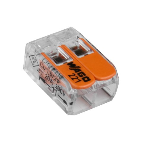 Szybkozłączka instalacyjna linka 2 x 4 mm2, 5 szt., WAGO