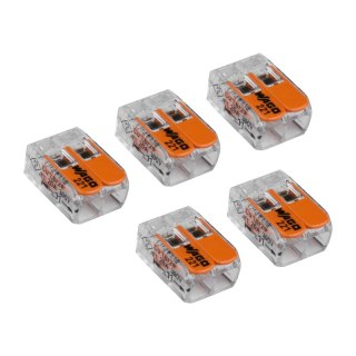 Szybkozłączka instalacyjna linka 2 x 4 mm2, 5 szt., WAGO