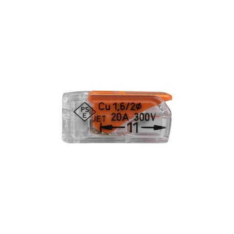 Szybkozłączka instalacyjna linka 2 x 4 mm2, 5 szt., WAGO