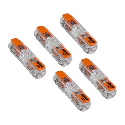 Szybkozłączka instalacyjna linka 2 x 4 mm2, 5 szt., WAGO