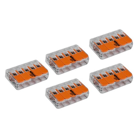 Szybkozłączka instalacyjna linka 5 x 4 mm2, 5 szt., WAGO