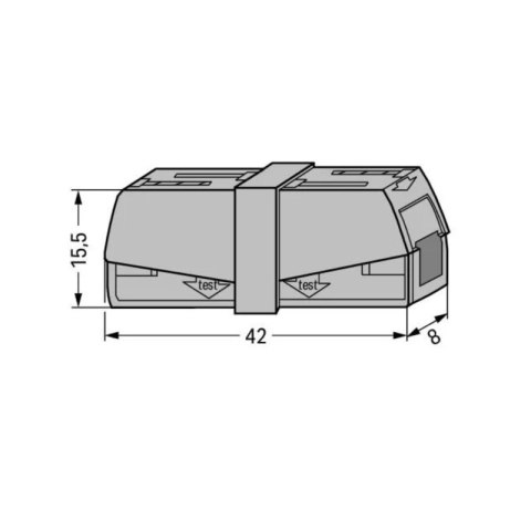 Szybkozłączka serwisowa 2 x 2,5 mm2, 4 szt., WAGO