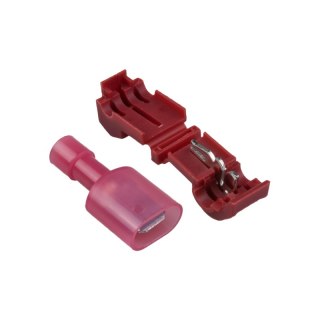 Szybkozłączki elektryczna, typ T, 0.5-1.5 mm2, czerwona, 5 szt.