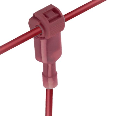 Szybkozłączki elektryczna, typ T, 0.5-1.5 mm2, czerwona, 5 szt.