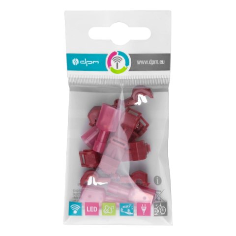 Szybkozłączki elektryczna, typ T, 0.5-1.5 mm2, czerwona, 5 szt.