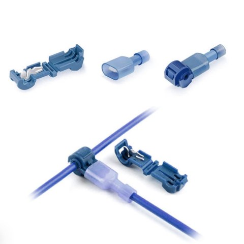 Szybkozłączki elektryczna, typ T, 0.75-2.5 mm2, niebieska, 5 szt.