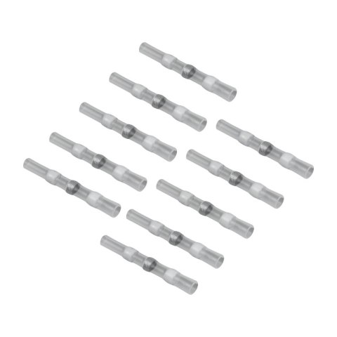 Szybkozłączki przelotowe z cyną, termokurczliwe, 0.25-0.35 mm2, białe, 10 szt.