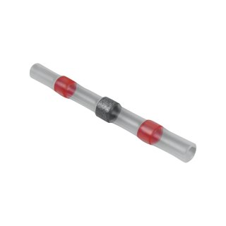 Szybkozłączki przelotowe z cyną, termokurczliwe, 0.5-1.0 mm2, czerwone, 10 szt.