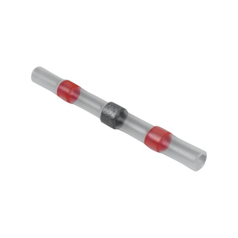 Szybkozłączki przelotowe z cyną, termokurczliwe, 0.5-1.0 mm2, czerwone, 10 szt.