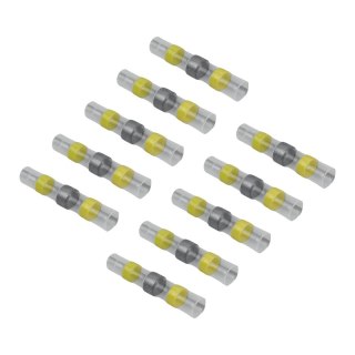 Szybkozłączki przelotowe z cyną, termokurczliwe, 4-6 mm2, żółte, 10 szt.